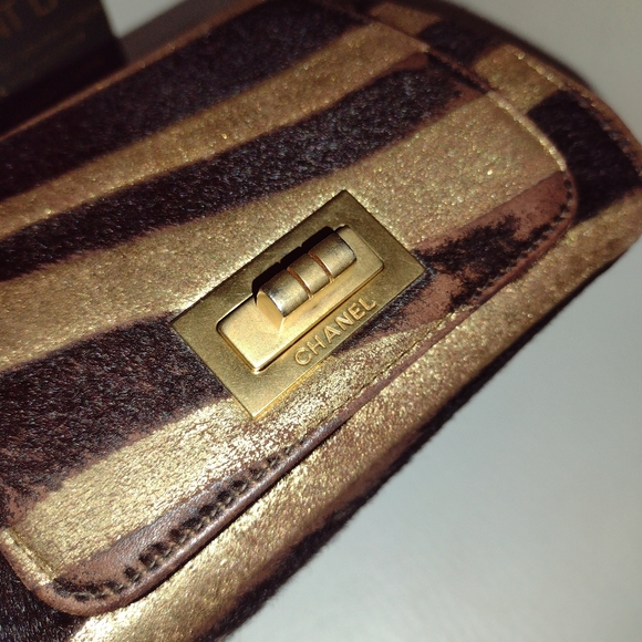 CHANEL Mini 2.55 Mademoiselle Lock Flap Pony Hair Bag AUTHENTIC - Picture 12 of 14